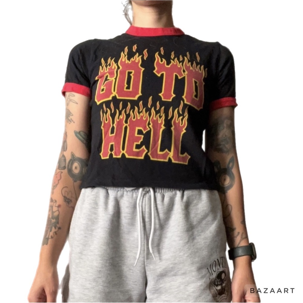 GO TO HELL crop top